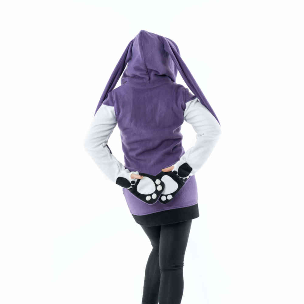 Cupcake Cult - Cute Bunny Veste zip à capuche - Violet